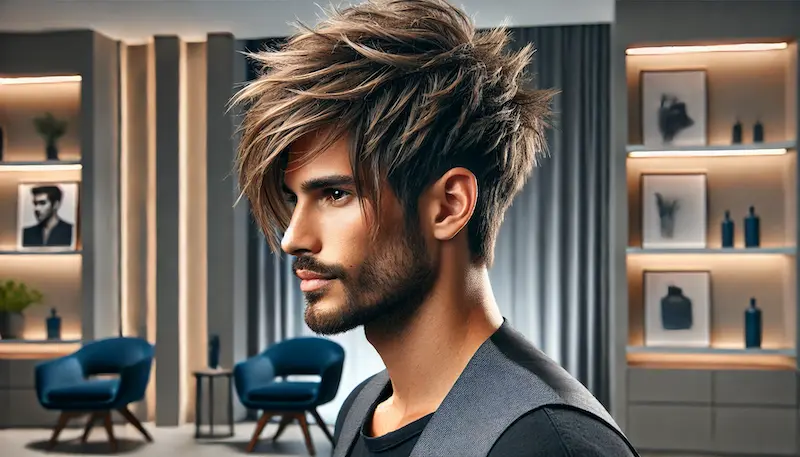 Wolf Cut Men: A Modern Take on Men’s Haircut Trends in 2024 12 Layered wolf cut for men