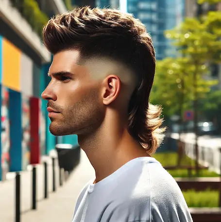 Mid Fade Mullet Haircut
