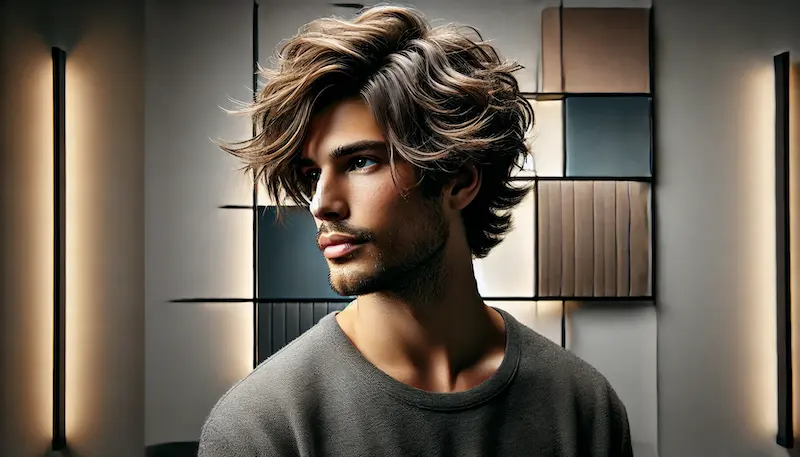 Wolf Cut Men: A Modern Take on Men’s Haircut Trends in 2024 11 Wavy wolf cut for men