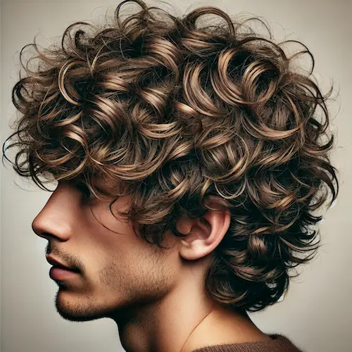 Curly Shag Hairstyle For Men