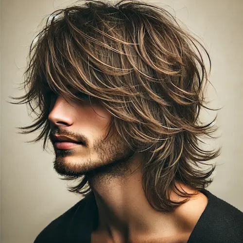 Long Shag Hairstyle For Men